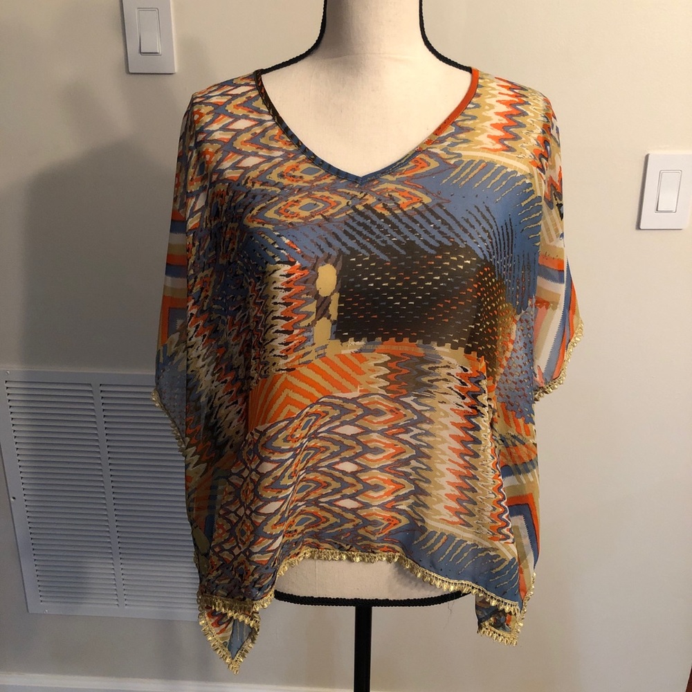 Womens sheer size small blouse